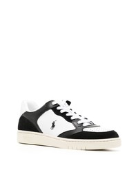 Мужские черные кожаные низкие кеды от Polo Ralph Lauren