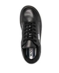 Мужские черные кожаные низкие кеды от Sunnei