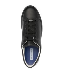 Мужские черные кожаные низкие кеды от Jacob Cohen