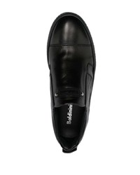 Мужские черные кожаные низкие кеды от Baldinini