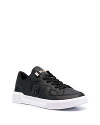 Мужские черные кожаные низкие кеды от Just Cavalli