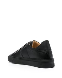 Мужские черные кожаные низкие кеды от Philipp Plein