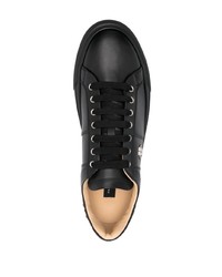 Мужские черные кожаные низкие кеды от Philipp Plein