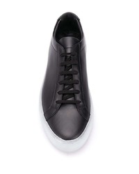 Мужские черные кожаные низкие кеды от Common Projects