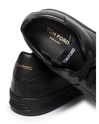 Мужские черные кожаные низкие кеды от Tom Ford