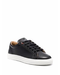 Мужские черные кожаные низкие кеды от Manuel Ritz