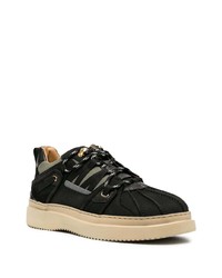 Мужские черные кожаные низкие кеды от Buscemi