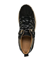 Мужские черные кожаные низкие кеды от Buscemi