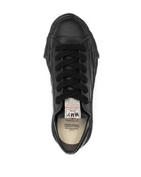 Мужские черные кожаные низкие кеды от Maison Mihara Yasuhiro