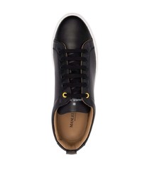 Мужские черные кожаные низкие кеды от Manuel Ritz