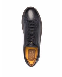 Мужские черные кожаные низкие кеды от Doucal's