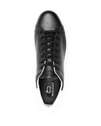 Мужские черные кожаные низкие кеды от Woolrich