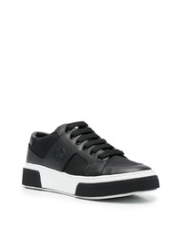 Мужские черные кожаные низкие кеды от Giorgio Armani