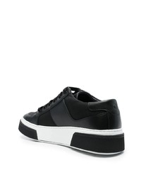 Мужские черные кожаные низкие кеды от Giorgio Armani