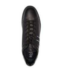 Мужские черные кожаные низкие кеды от Hogan