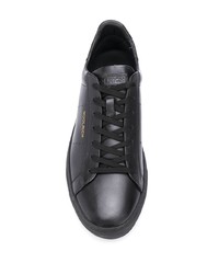 Мужские черные кожаные низкие кеды от Woolrich