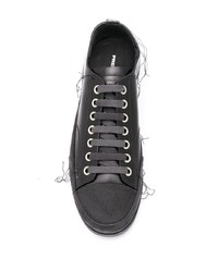 Мужские черные кожаные низкие кеды от Premiata