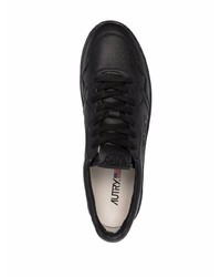 Мужские черные кожаные низкие кеды от AUTRY