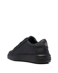 Мужские черные кожаные низкие кеды от DSQUARED2