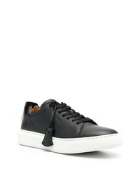 Мужские черные кожаные низкие кеды от Buscemi