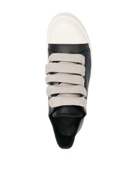 Мужские черные кожаные низкие кеды от Rick Owens