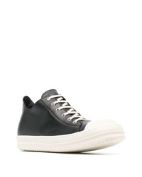 Мужские черные кожаные низкие кеды от Rick Owens