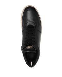 Мужские черные кожаные низкие кеды от Officine Creative