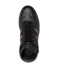 Мужские черные кожаные низкие кеды от Bally