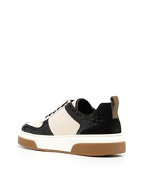 Мужские черные кожаные низкие кеды от Ferragamo