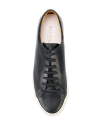 Мужские черные кожаные низкие кеды от Buttero