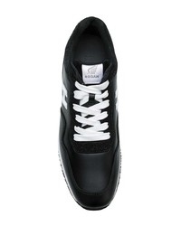 Женские черные кожаные низкие кеды от Hogan