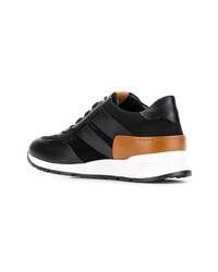 Мужские черные кожаные низкие кеды от Tod's