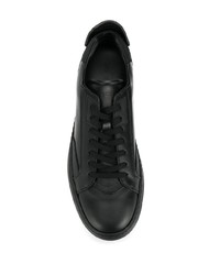 Мужские черные кожаные низкие кеды от Buscemi