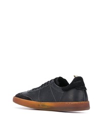 Мужские черные кожаные низкие кеды от Officine Creative