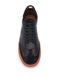 Мужские черные кожаные низкие кеды от Officine Creative