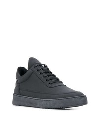 Мужские черные кожаные низкие кеды от Filling Pieces