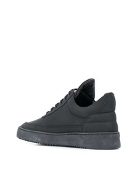 Мужские черные кожаные низкие кеды от Filling Pieces