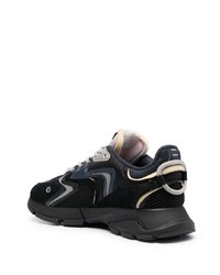 Мужские черные кожаные низкие кеды от Lacoste