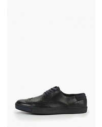 Мужские черные кожаные низкие кеды от M.Shoes