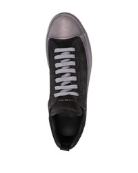 Мужские черные кожаные низкие кеды от Officine Creative