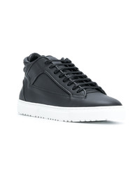 Мужские черные кожаные низкие кеды от Etq.