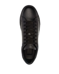 Мужские черные кожаные низкие кеды от Bally