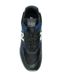 Мужские черные кожаные низкие кеды от New Balance