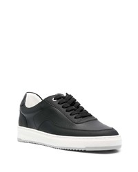 Мужские черные кожаные низкие кеды от Filling Pieces