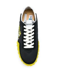 Женские черные кожаные низкие кеды от Kenzo