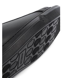 Мужские черные кожаные низкие кеды от Moncler