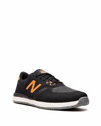 Мужские черные кожаные низкие кеды от New Balance