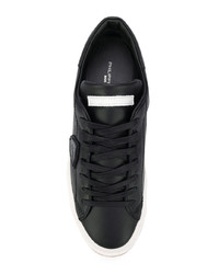 Мужские черные кожаные низкие кеды от Philippe Model