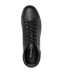 Мужские черные кожаные низкие кеды от Raf Simons