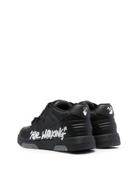 Мужские черные кожаные низкие кеды от Off-White